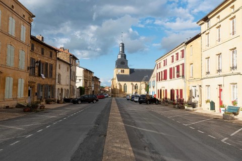 Church of Saint-Nicolas, main street, Marville, Renaissance village, Département Meuse, Grand Est,