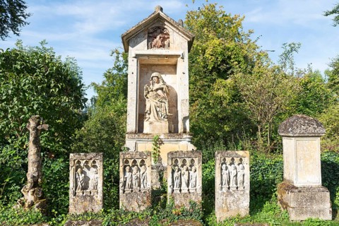 Saint-Hilaire cemetery, Marville, Renaissance village, Département Meuse, Grand Est, France