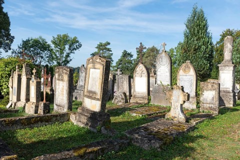 Saint-Hilaire cemetery, Marville, Renaissance village, Département Meuse, Grand Est, France