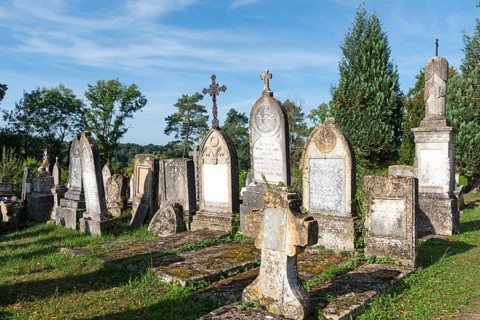 Saint-Hilaire cemetery, Marville, Renaissance village, Département Meuse, Grand Est, France