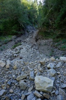 Mudslide in the Graswang valley, mudslide, Graswang, Oberammergau, Ammergau, Ammergau Alps, Upper