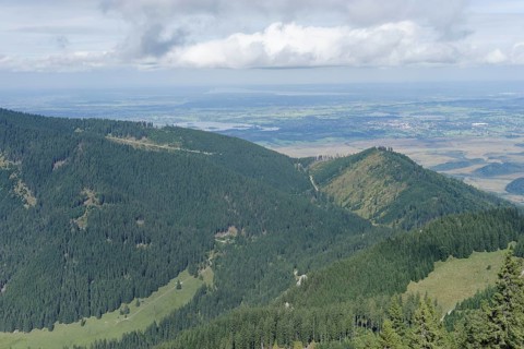 Mountain panorama seen from the Laber, Ammergau Alps, Ammergau, Oberammergau, mountains, Alps,