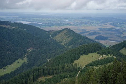 Mountain panorama seen from the Laber, Ammergau Alps, Ammergau, Oberammergau, mountains, Alps,