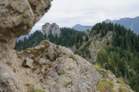 Mountain panorama seen from the Laber, Ammergau Alps, Ammergau, Oberammergau, mountains, Alps,