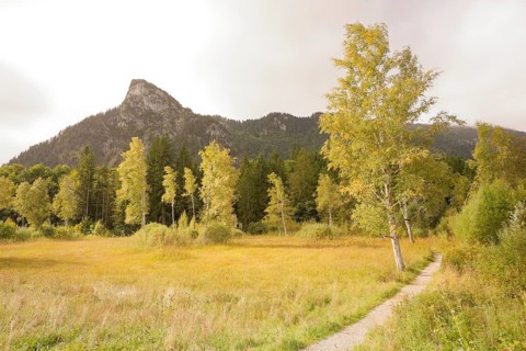 View of the Kofel, mountain, Zinken, mountain hiking, hiking, Oberammergau, Catholic, Ammergau,