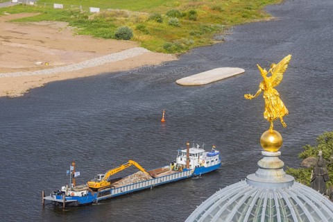 View from the lantern of the Church of Our Lady. Fama (the goddess of rumours) on the dome of the