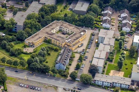 Aerial view, Comunita Seniorenhaus Sophia in Weddinghofen, Bergkamen, Ruhr area, North