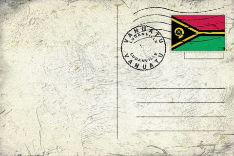 Vanuatu Luganville Round Seal Map Design