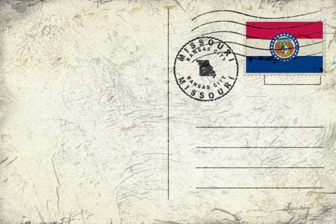 Missouri Kansas City Round Seal Map Design