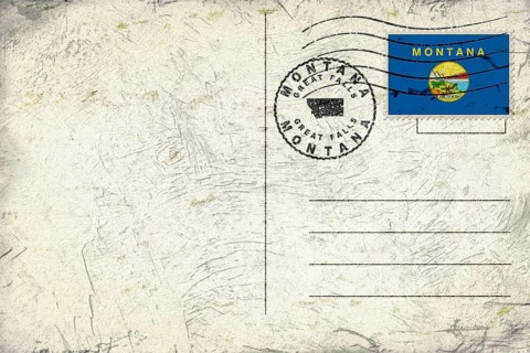 Montana Great Falls Round Seal Map Design