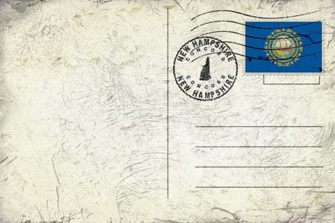 New Hampshire Concord Round Seal Map Design