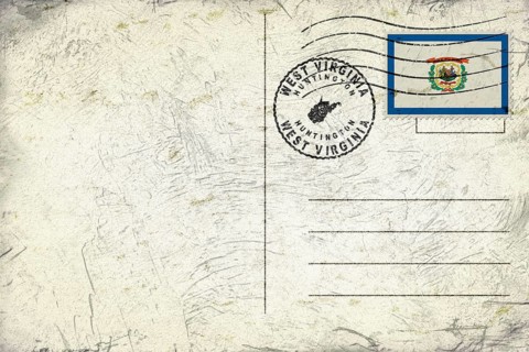 West Virginia Huntington Round Seal Map Design