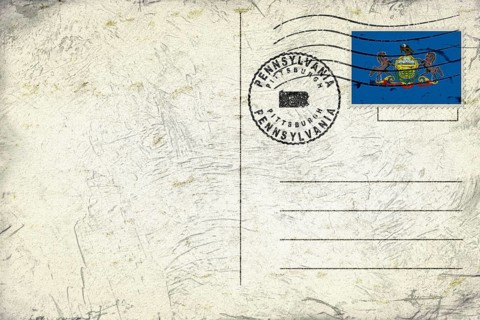 Pennsylvania Pittsburgh Round Seal Map Design