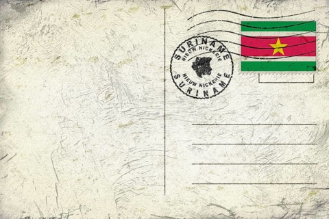 Suriname Nieuw Nickerie Round Seal Map Design