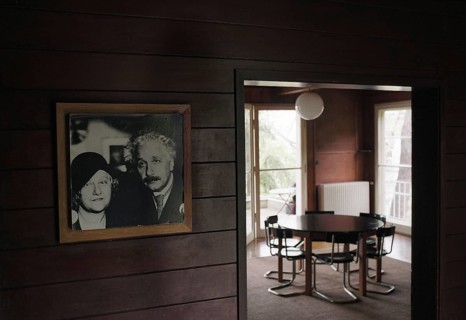 Potsdam-Caputh, DEU, Germany. 26.04.2002 - Albert Einstein's summer residence: living room of the