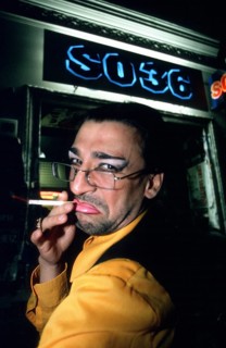 Berlin, DEU, 23.07.1999 -- portrait of Fatma Souad, organizer of Gayhane at SO 36, Berlin Kreuzberg