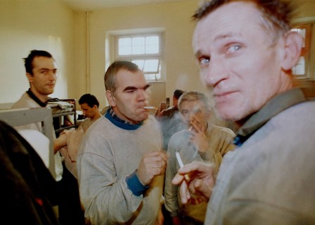 Tuzla, BIH, 01.05.1993 -- PACKAGE - MORE IMAGES ON REQUEST- Serbian prisoners of war in a prison in