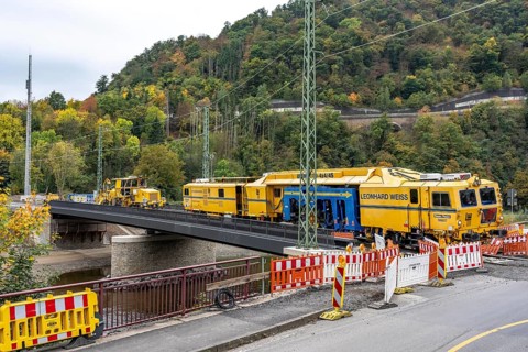 Reconstruction in the Ahr Valley, after the flood of July 2021, restoration of the railway