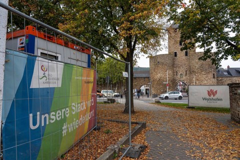 Reconstruction in the Ahr Valley, after the flood of July 2021, advertising for the Ahr Valley,