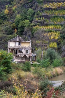 Reconstruction in the Ahr Valley, after the flood of July 2021, buildings that have not yet been