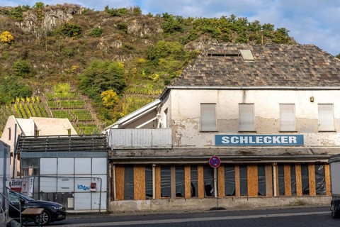 Reconstruction in the Ahr Valley, after the flood of July 2021, buildings that have not yet been