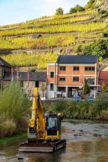 Reconstruction in the Ahr Valley, after the flood of July 2021, restoration of the river landscape,