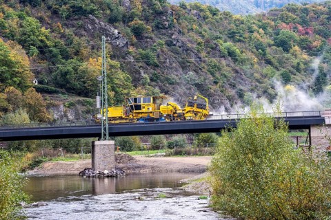Reconstruction in the Ahr Valley, after the flood of July 2021, restoration of the railway