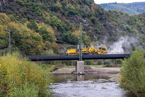 Reconstruction in the Ahr Valley, after the flood of July 2021, restoration of the railway