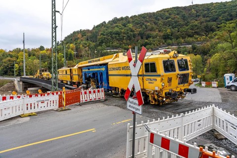 Reconstruction in the Ahr Valley, after the flood of July 2021, restoration of the railway