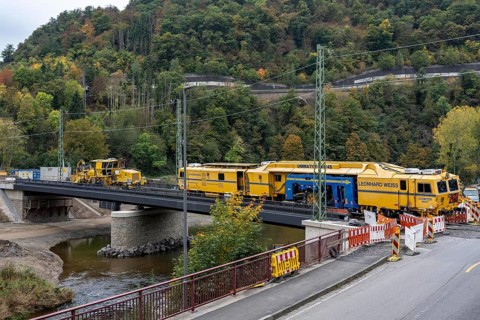 Reconstruction in the Ahr Valley, after the flood of July 2021, restoration of the railway