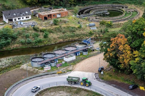 Reconstruction in the Ahr Valley, after the flood of July 2021, provisional sewage treatment