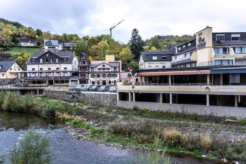 Reconstruction in the Ahr Valley, after the flood of July 2021, buildings that have not yet been