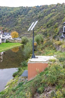 Reconstruction in the Ahr Valley, after the flood of July 2021, level measurement point on the