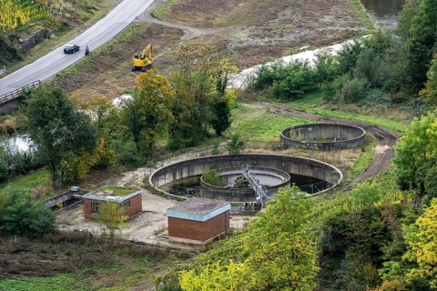 Reconstruction in the Ahr Valley, after the flood of July 2021, provisional sewage treatment