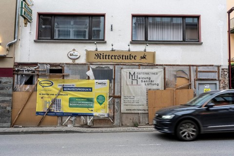 Reconstruction in the Ahr Valley, after the flood of July 2021, buildings that have not yet been