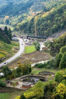 Reconstruction in the Ahr Valley, after the flood of July 2021, provisional sewage treatment