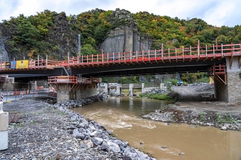 Reconstruction in the Ahr Valley, after the flood of July 2021, restoration of the railway