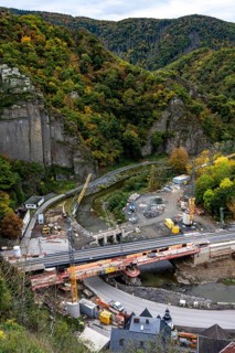 Reconstruction in the Ahr Valley, after the flood of July 2021, restoration of the railway
