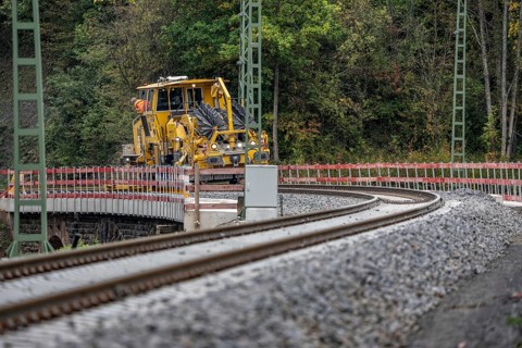 Reconstruction in the Ahr Valley, after the flood of July 2021, restoration of the railway