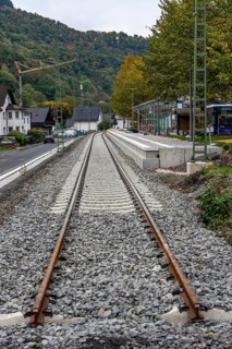 Reconstruction in the Ahr Valley, after the flood of July 2021, restoration of the railway