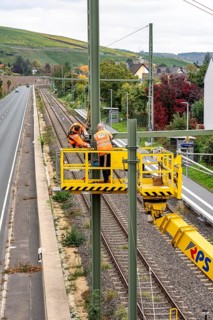 Reconstruction in the Ahr Valley, after the flood of July 2021, restoration of the railway