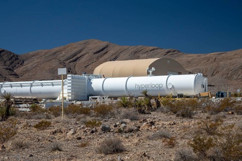 Las Vegas, Nevada - The Hyperloop One test site in the desert north of Las Vegas. The company had
