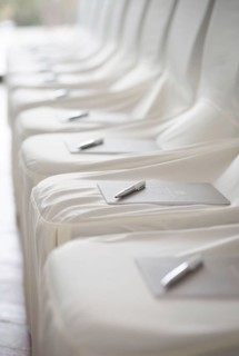 ITA Italy Castelfalfi chair row ahead of an event for tourism managers