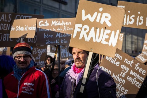 DEU Germany Germany Berlin Demonstration on March 8, the first official holiday in Berlin, against