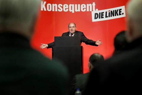 DEU Berlin Gregor Gysi during the Left Party Congress in Berlin-Lichtenberg. Germany Berlin, Gregor
