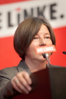 DEU Berlin Katrin Lomscher during the Left Party Congress in Berlin-Lichtenberg. Germany Berlin,