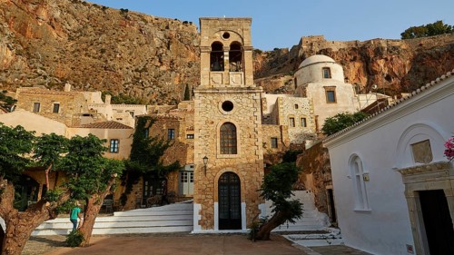 Holy Church of Christ in Chains, Elkomenos Christos, historic church buildings with imposing bell