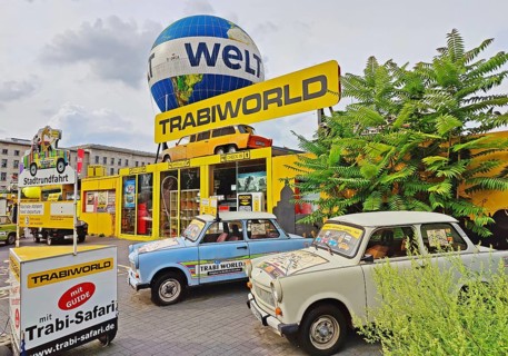 TrabiWorld Berlin with the HiFlyer World Balloon, Zimmerstraße, Berlin, Germany
