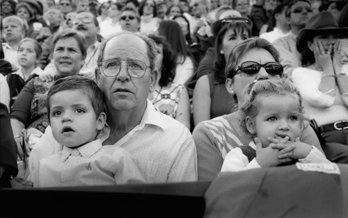 MEX, Mexico, Guadalajara, 09.07.2002, spectators during a bullfight