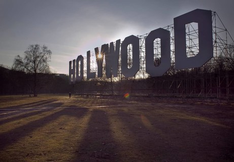 DEU Germany Berlin The construction work for the 14 meter high and 53 meter wide 'Holywood'
